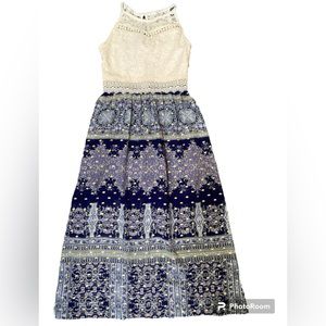 Bcx halter embroidered maxi dress for girls